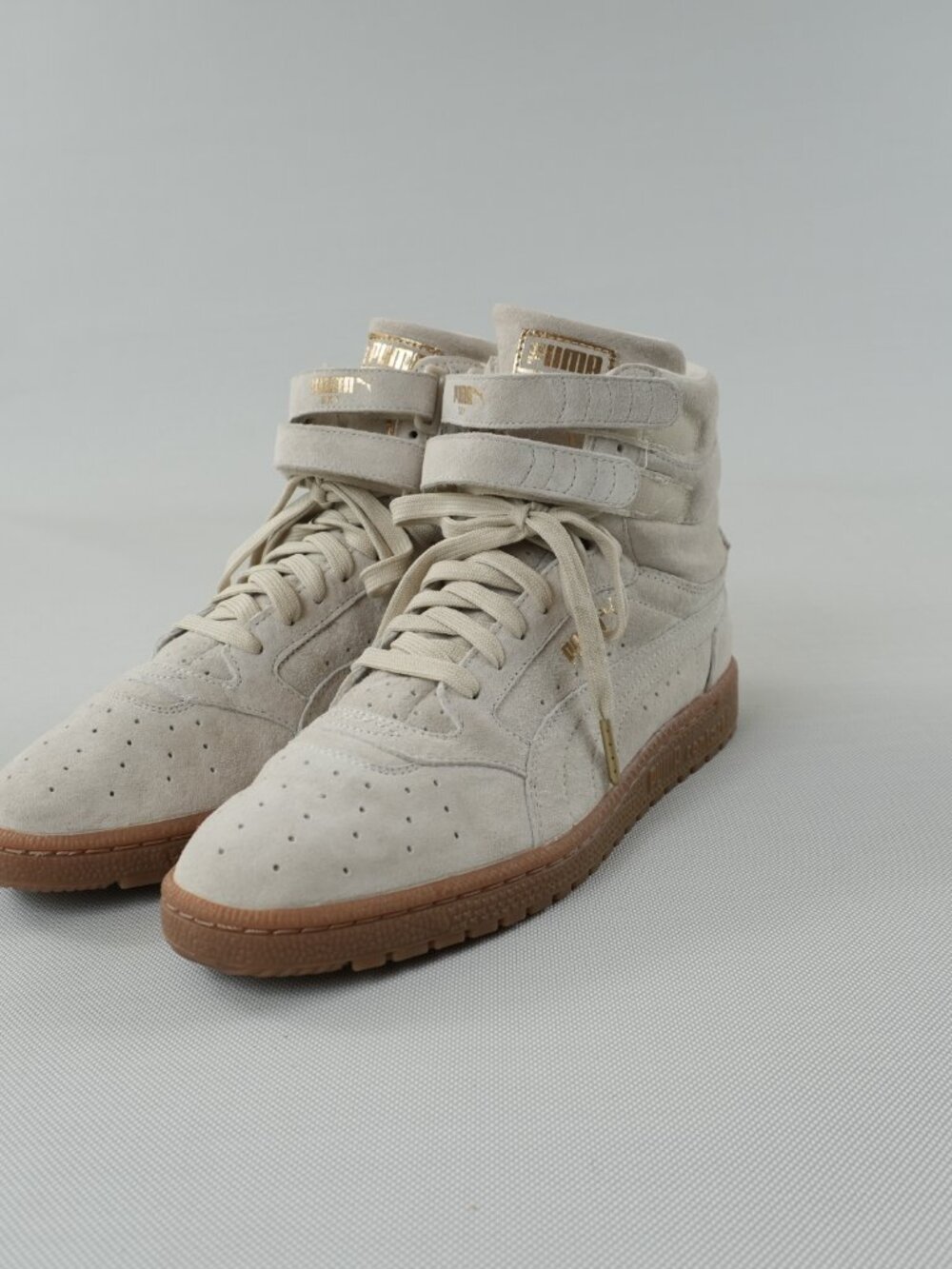 High Top Sneakers Size 10 Beige Suede PUMA Sky II Hi - Picture 2 of 11